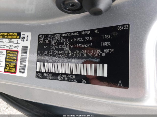Продаж на аукціоні авто 2023 Toyota Sienna Xle, vin: 5TDYRKEC1PS164078, номер лоту: 44518105