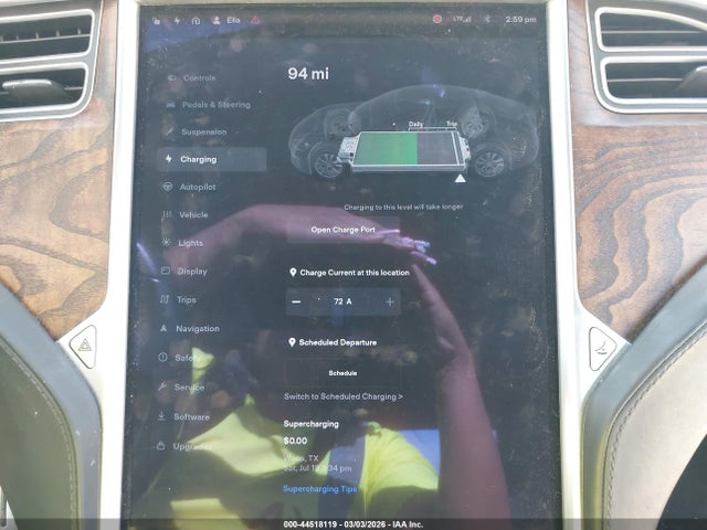 44518119 :رقم المزاد ، 5YJSA1E24HF202830 vin ، 2017 Tesla Model S 100d/60d/75d/90d/p100d مزاد بيع