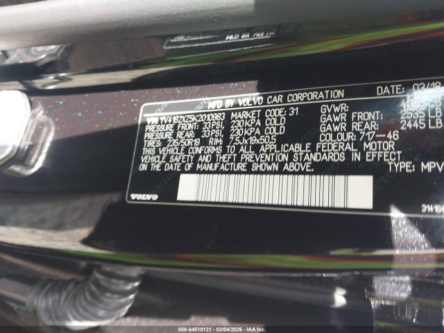 2019 VOLVO XC40 YV4162XZ5K2010983 Photo 8