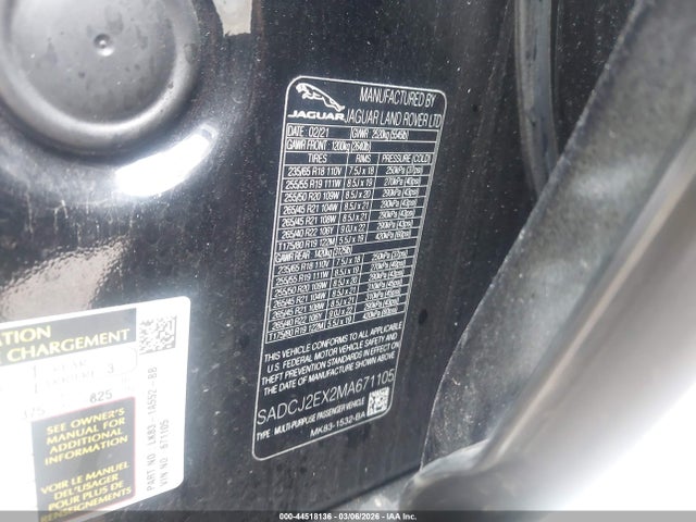 2021 JAGUAR F-PACE SADCJ2EX2MA671105 Photo 8