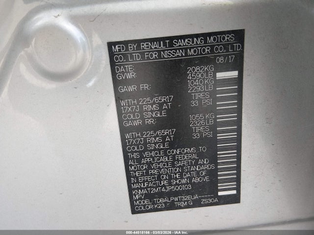 Nissan ROGUE S 2018 KNMAT2MT4JP500103 Image 9