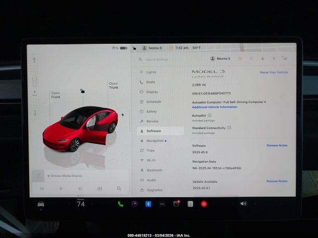 Продажа на аукционе авто 2025 Tesla Model 3 Long Range Rear-wheel Drive/standard Rear-wheel Drive, vin: 5YJ3E1EA8SF040773, номер лота: 44518213