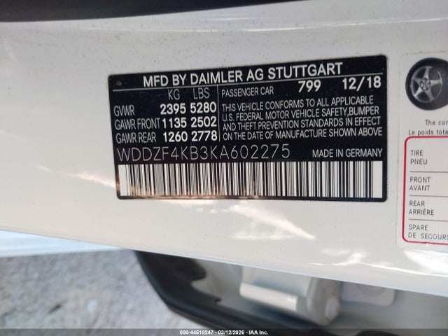 Продажа на аукционе авто 2019 Mercedes-benz E 300 4matic, vin: WDDZF4KB3KA602275, номер лота: 44518247