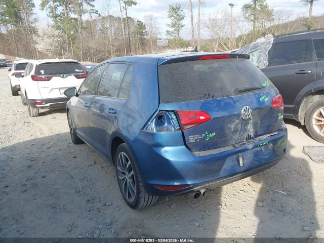 Продажа на аукционе авто 2016 Volkswagen Golf Tsi Se 4-door, vin: 3VW217AU7GM023909, номер лота: 44518283