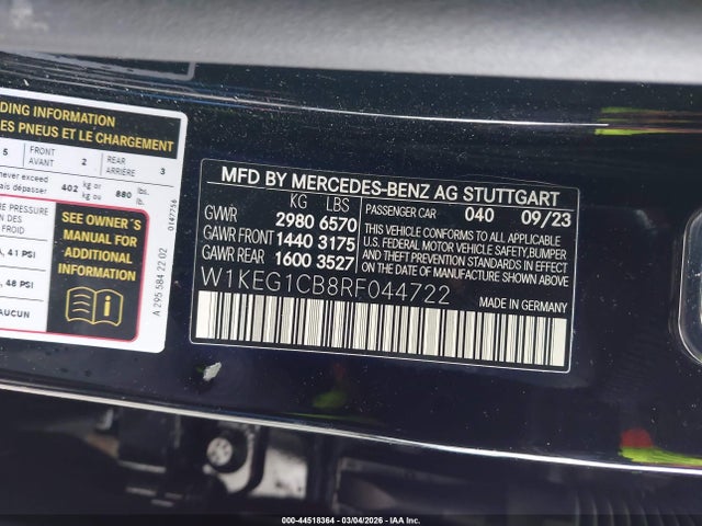 2024 MERCEDES-BENZ EQE 350 W1KEG1CB8RF044722 Photo 8