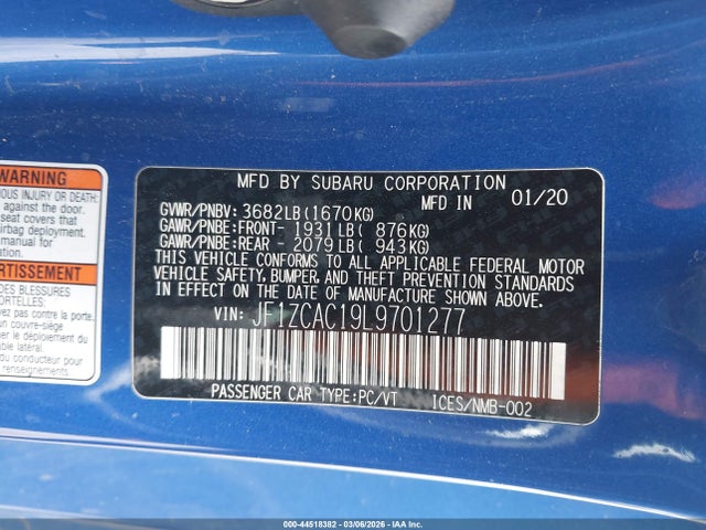 2020 SUBARU BRZ JF1ZCAC19L9701277 Photo 8