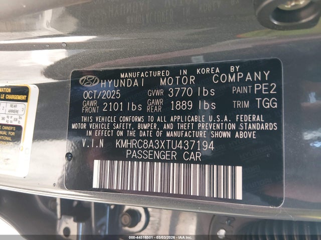 Hyundai Venue Sel 2026 KMHRC8A3XTU437194 Image 9