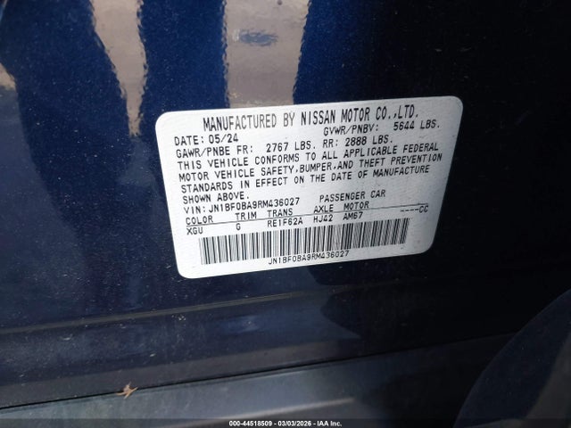 JN1BF0BA9RM436027 Nissan Ariya Evolve+