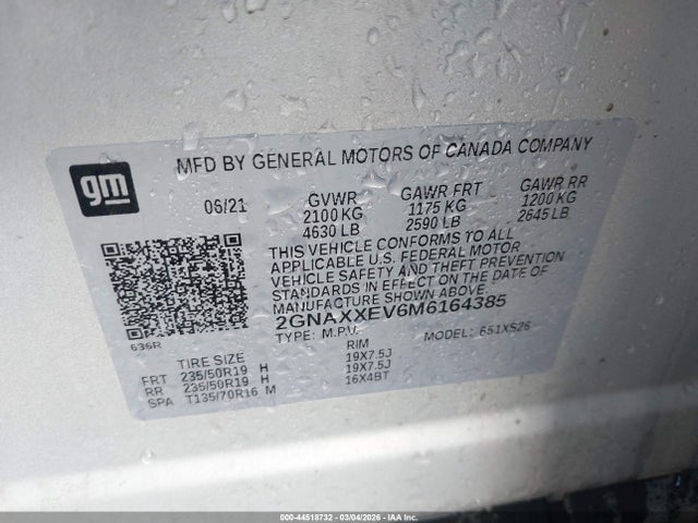 Chevrolet Equinox Awd Premier 2021 2GNAXXEV6M6164385 Image 9