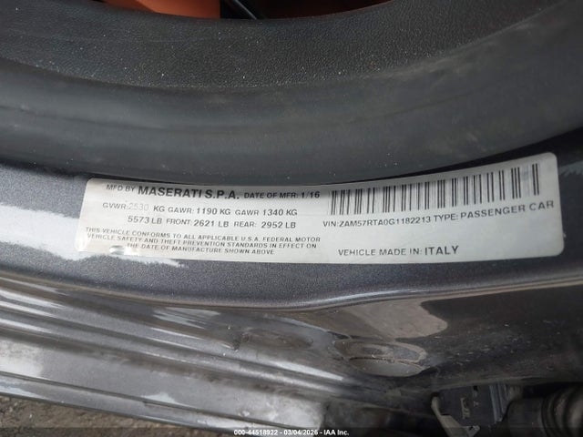 2016 MASERATI GHIBLI ZAM57RTA0G1182213 Photo 8