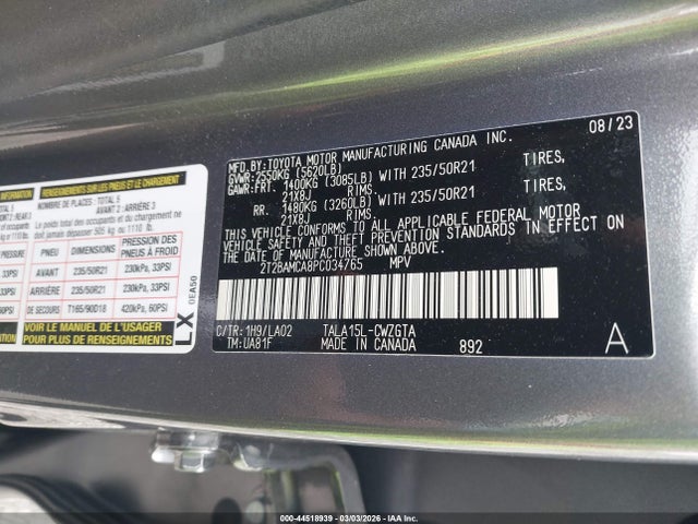 Lexus Rx 350 Luxury 2023 2T2BAMCA8PC034765 Image 9