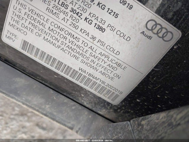 2020 AUDI Q5 WA1BNAFY8L2022019 Photo 8
