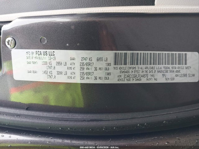 2020 CHRYSLER VOYAGER 2C4RC1DG0LR144976 Photo 8