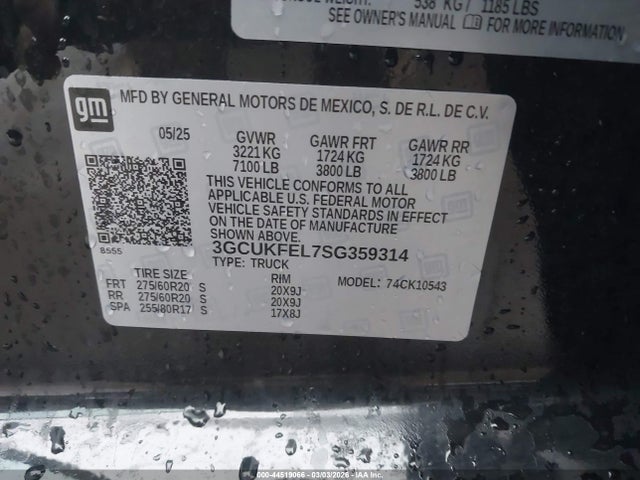 2025 CHEVROLET SILVERADO 1500 3GCUKFEL7SG359314 Photo 8