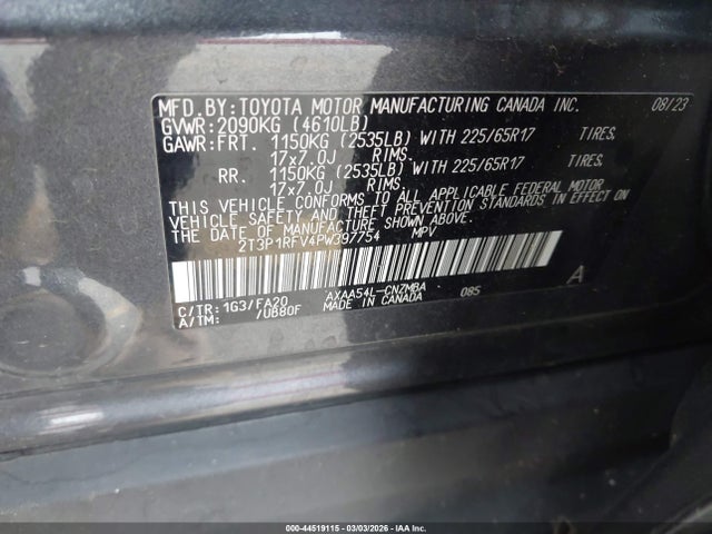 Toyota Rav4 Xle 2023 2T3P1RFV4PW397754 Image 9