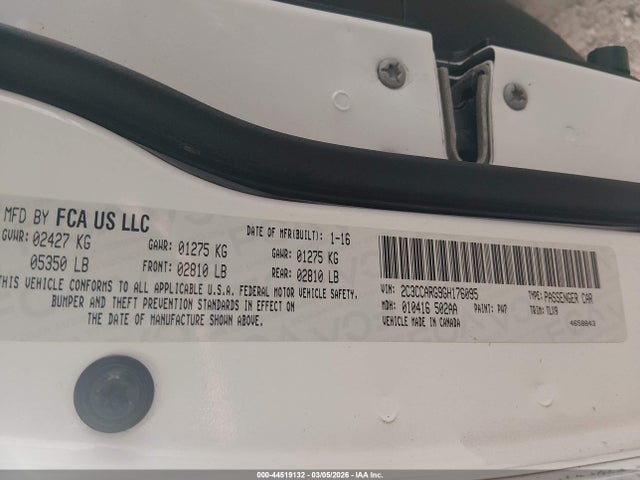 Продажа на аукционе авто 2016 Chrysler 300 Limited, vin: 2C3CCARG9GH176095, номер лота: 44519132