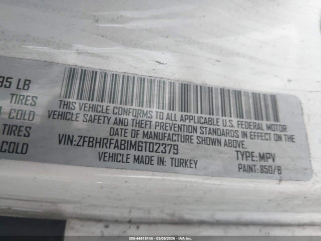 ZFBHRFAB1M6T02379 RAM Promaster City Tradesman