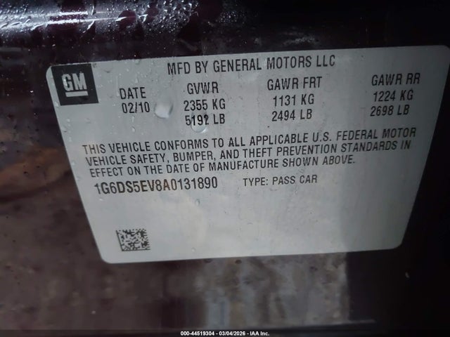 2010 CADILLAC CTS 1G6DS5EV8A0131890 Photo 8