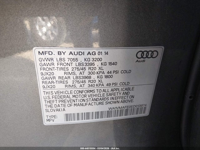 2014 AUDI Q7 WA1VMAFE0ED013974 Photo 8