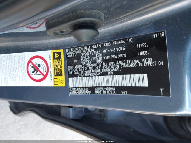 5TDJZRFH4KS945447 Toyota Highlander Xle