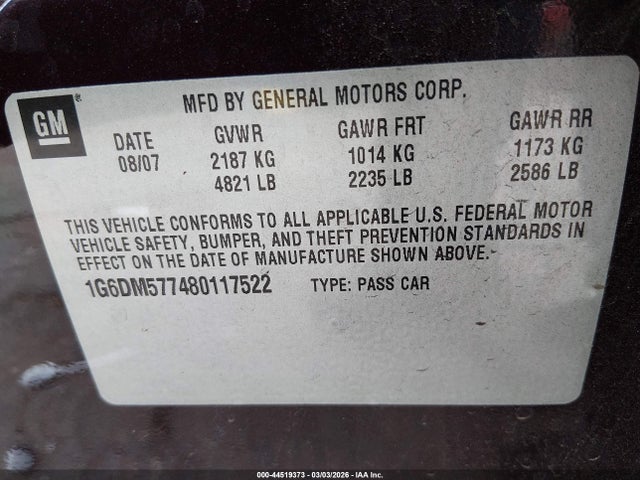 2008 CADILLAC CTS 1G6DM577480117522 Photo 8