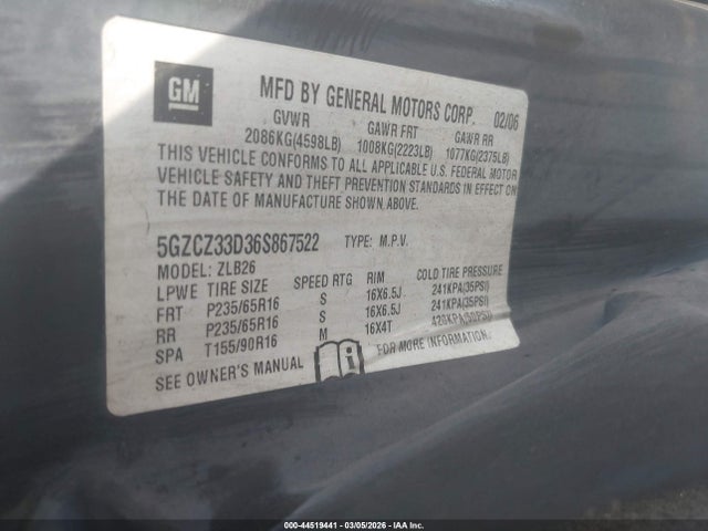 2006 SATURN VUE 5GZCZ33D36S867522 Photo 8