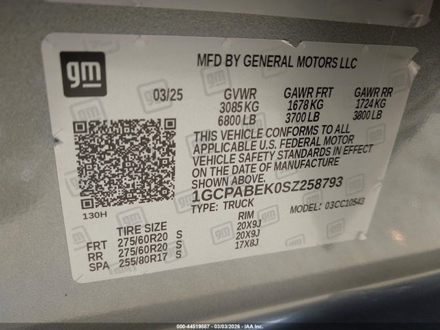1GCPABEK0SZ258793 Chevrolet Silverado 1500