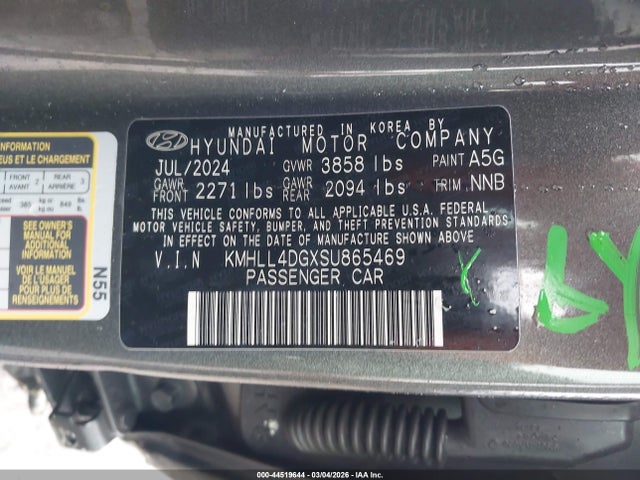 KMHLL4DGXSU865469 Hyundai ELANTRA SE