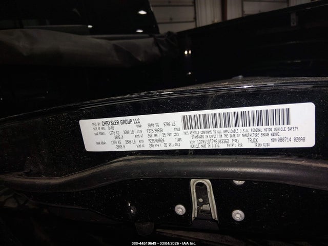 44519649 :رقم المزاد ، 1D7RV1GT7AS103362 vin ، 2010 Dodge Ram 1500 Laramie مزاد بيع