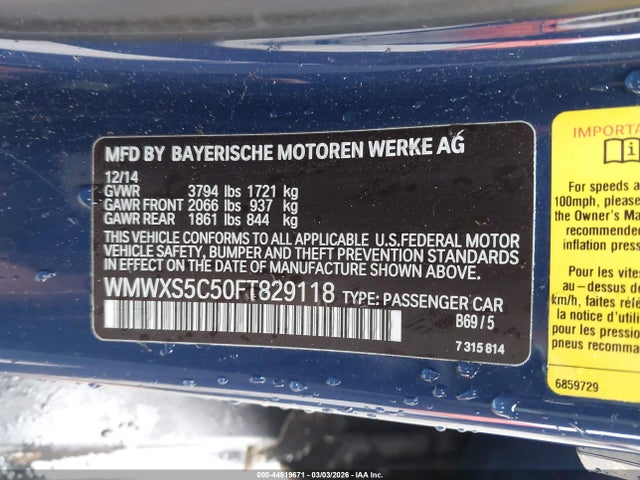 2015 MINI HARDTOP WMWXS5C50FT829118 Photo 8