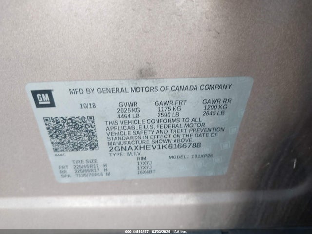 Chevrolet EQUINOX LS 2019 2GNAXHEV1K6166788 Image 9