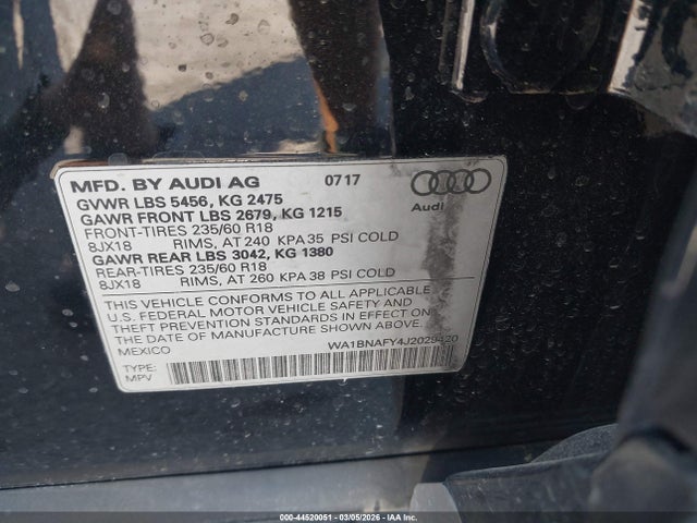 2018 AUDI Q5 WA1BNAFY4J2029420 Photo 8