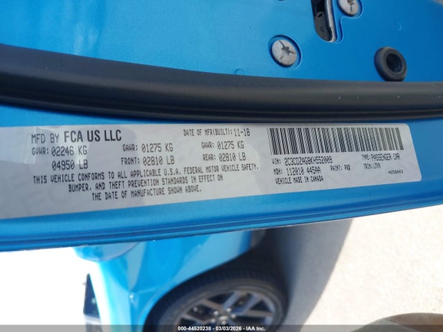2019 DODGE CHALLENGER 2C3CDZAG8KH552009 Photo 8
