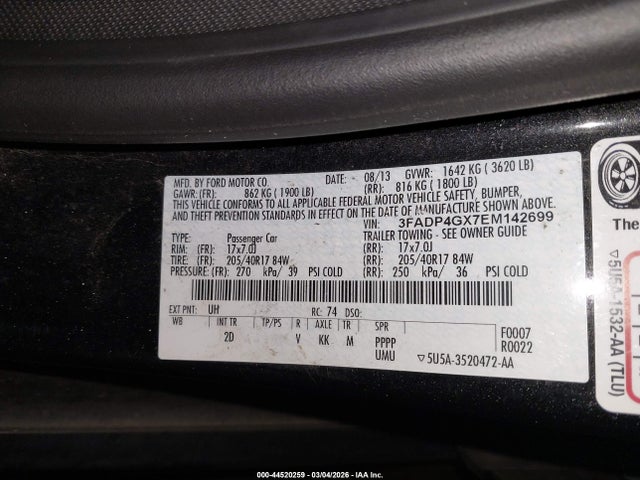 Ford FIESTA ST 2014 3FADP4GX7EM142699 Image 9