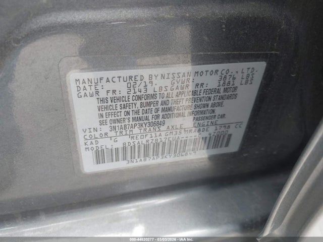 Nissan SENTRA SR 2019 3N1AB7AP3KY306849 Image 9