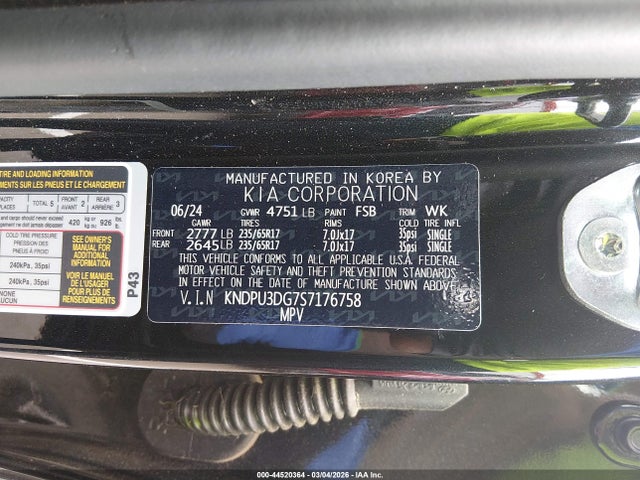 Продаж на аукціоні авто 2025 Kia Sportage Hybrid Lx, vin: KNDPU3DG7S7176758, номер лоту: 44520364