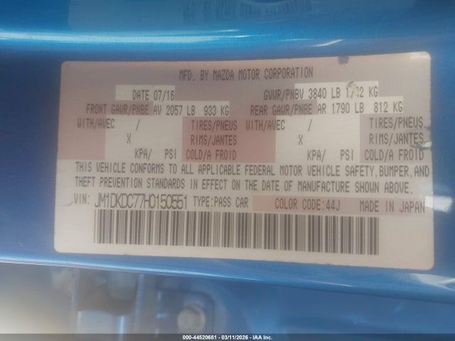 2017 MAZDA CX-3 JM1DKDC77H0150551 Photo 8