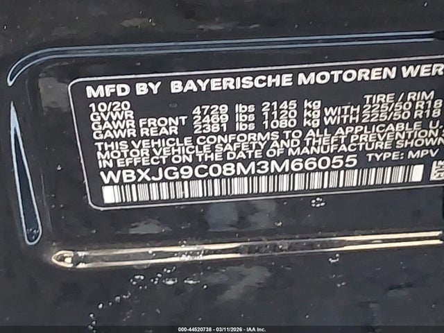 2021 BMW X1 WBXJG9C08M3M66055 Photo 8