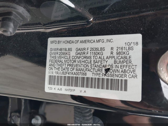 2019 ACURA TLX 19UUB2F41KA007068 Photo 8