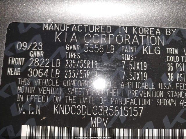 Aukcja sprzedaży 2024 Kia Ev6 Wind, vin: KNDC3DLC3R5615157, numer aukcji: 44520787