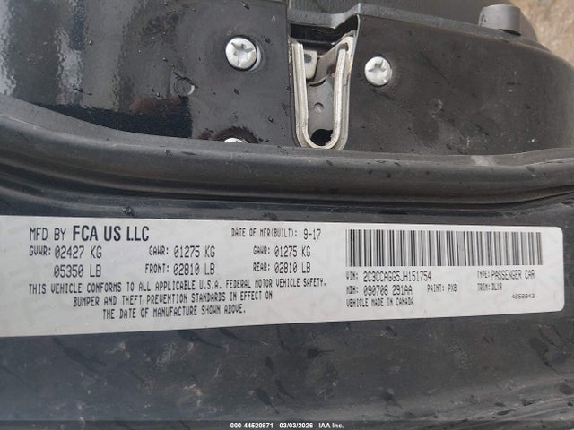 Продаж на аукціоні авто 2018 Chrysler 300 300s Awd, vin: 2C3CCAGG5JH151754, номер лоту: 44520871