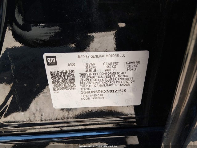 Продажа на аукционе авто 2022 Cadillac Ct5 Premium Luxury, vin: 1G6DN5RKXN0121519, номер лота: 44521023