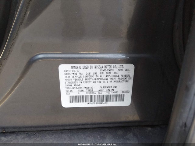 Aukcja sprzedaży 2017 Infiniti Qx50, vin: JN1BJ0RR1HM414631, numer aukcji: 44521027
