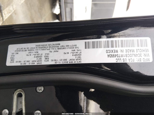 Продажа на аукционе авто 2021 Jeep Compass Limited 4x4, vin: 3C4NJDCB1MT549934, номер лота: 44521065