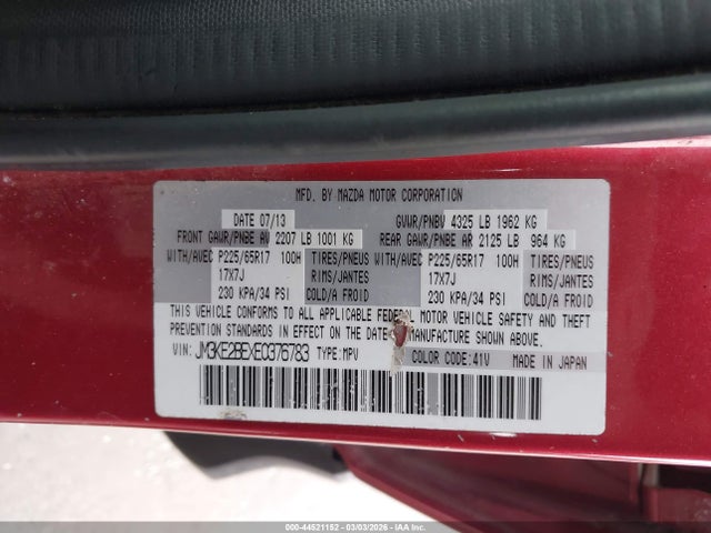 Aukcja sprzedaży 2014 Mazda Cx-5 Sport, vin: JM3KE2BEXE0376783, numer aukcji: 44521152