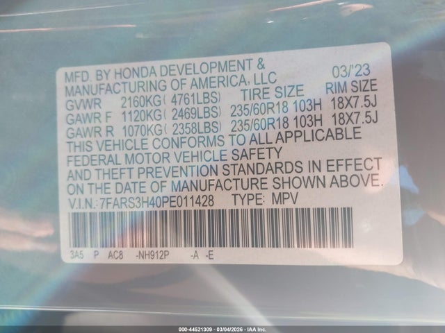 2023 HONDA CR-V 7FARS3H40PE011428 Photo 8