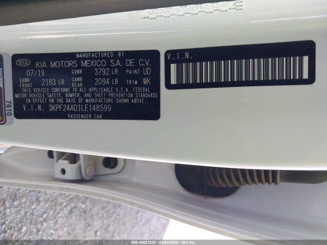 KIA Forte Lxs 2020 3KPF24AD1LE148599 Image 9