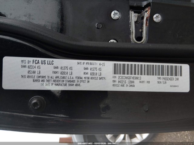 Chrysler 300 Limited 2015 2C3CCAAG6FH830013 Image 9