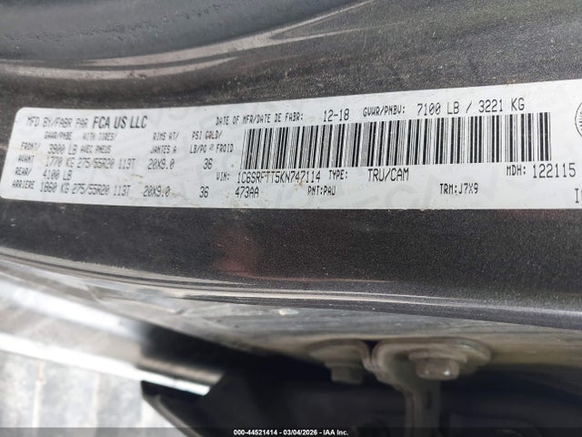 2019 RAM 1500 1C6SRFTT5KN747114 Photo 8