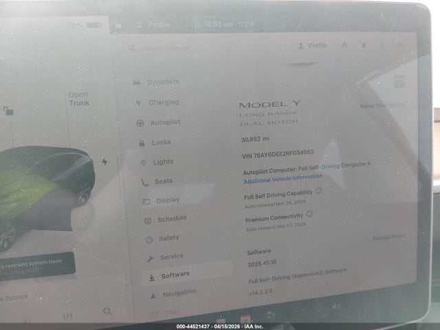 2024 TESLA MODEL Y 7SAYGDEE2RF034663 Photo 6